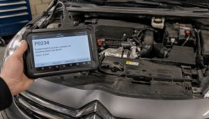 valise sur une Citroën qui affiche le code defaut P0234