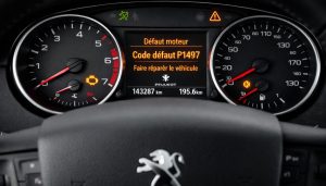 code défaut sur une peugeot P1497