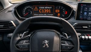 code défaut peugeot C1391 affiché sur le tableau de bord